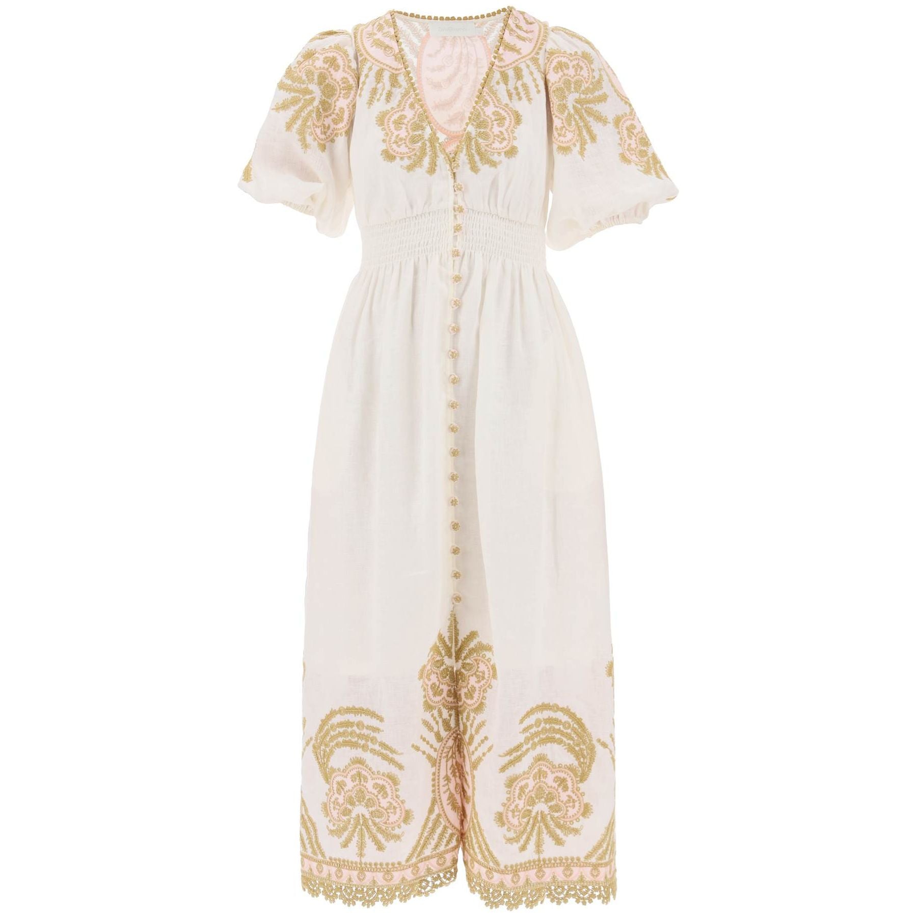 Waverly Embroidered Linen Dress
