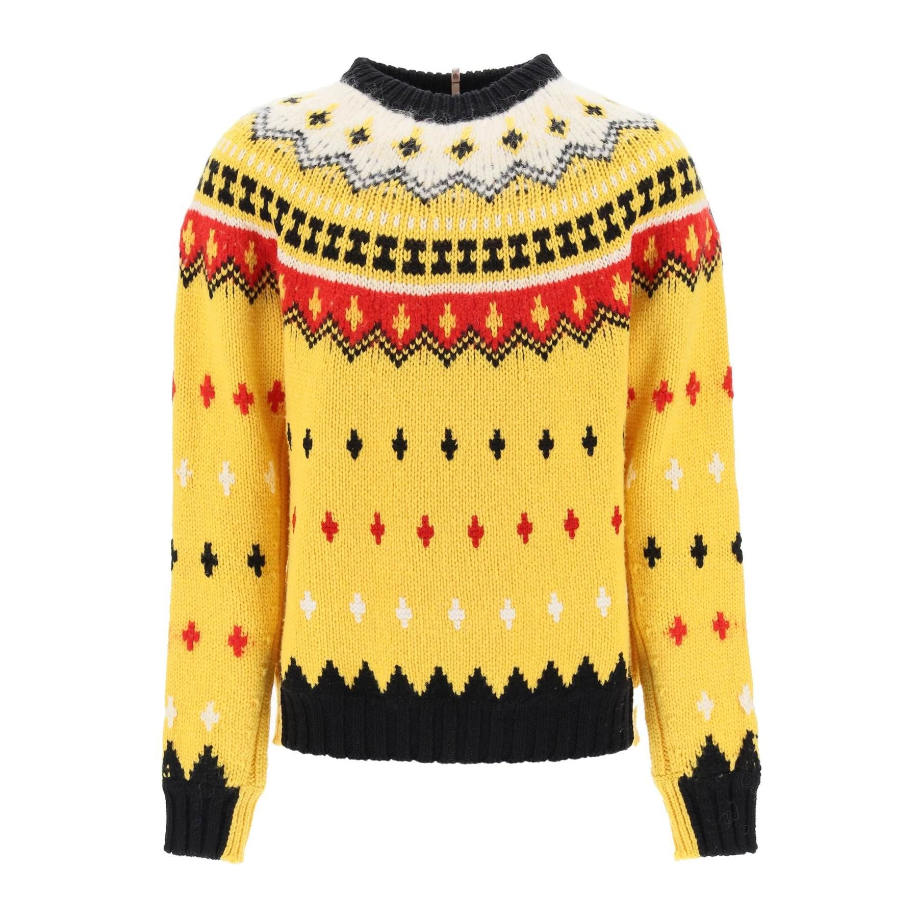 Fair Isle Sweater In Wool And Alpaca