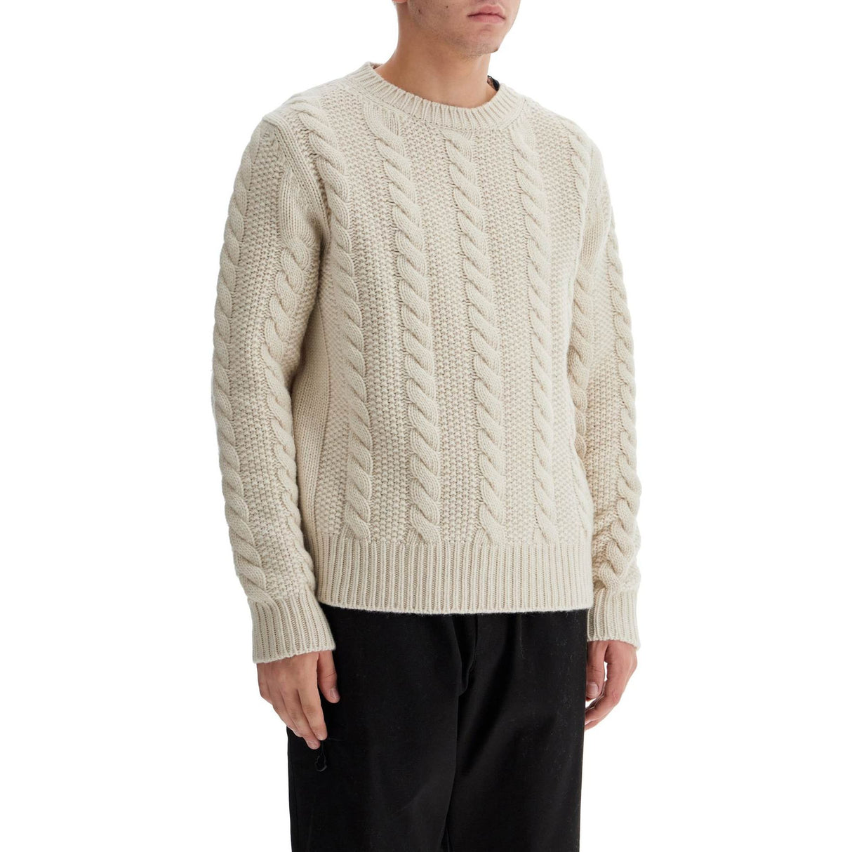 Wool And Cashmere Cable Knit Pullover