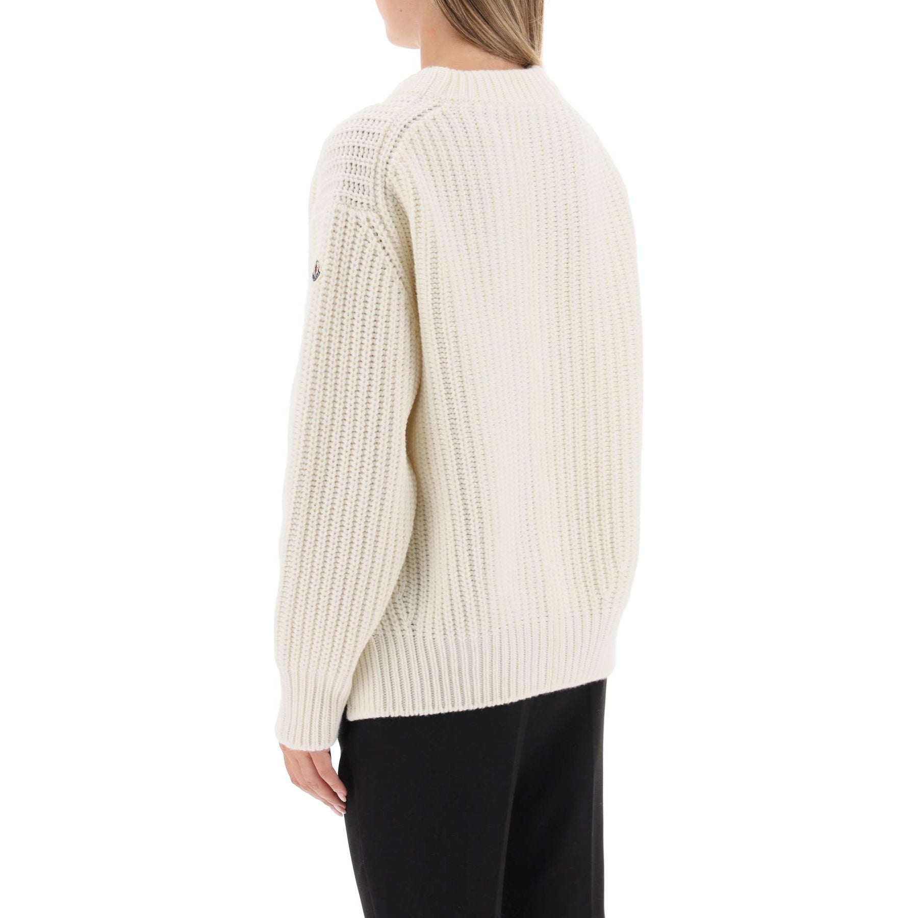 Crew Neck Sweater In Carded Wool