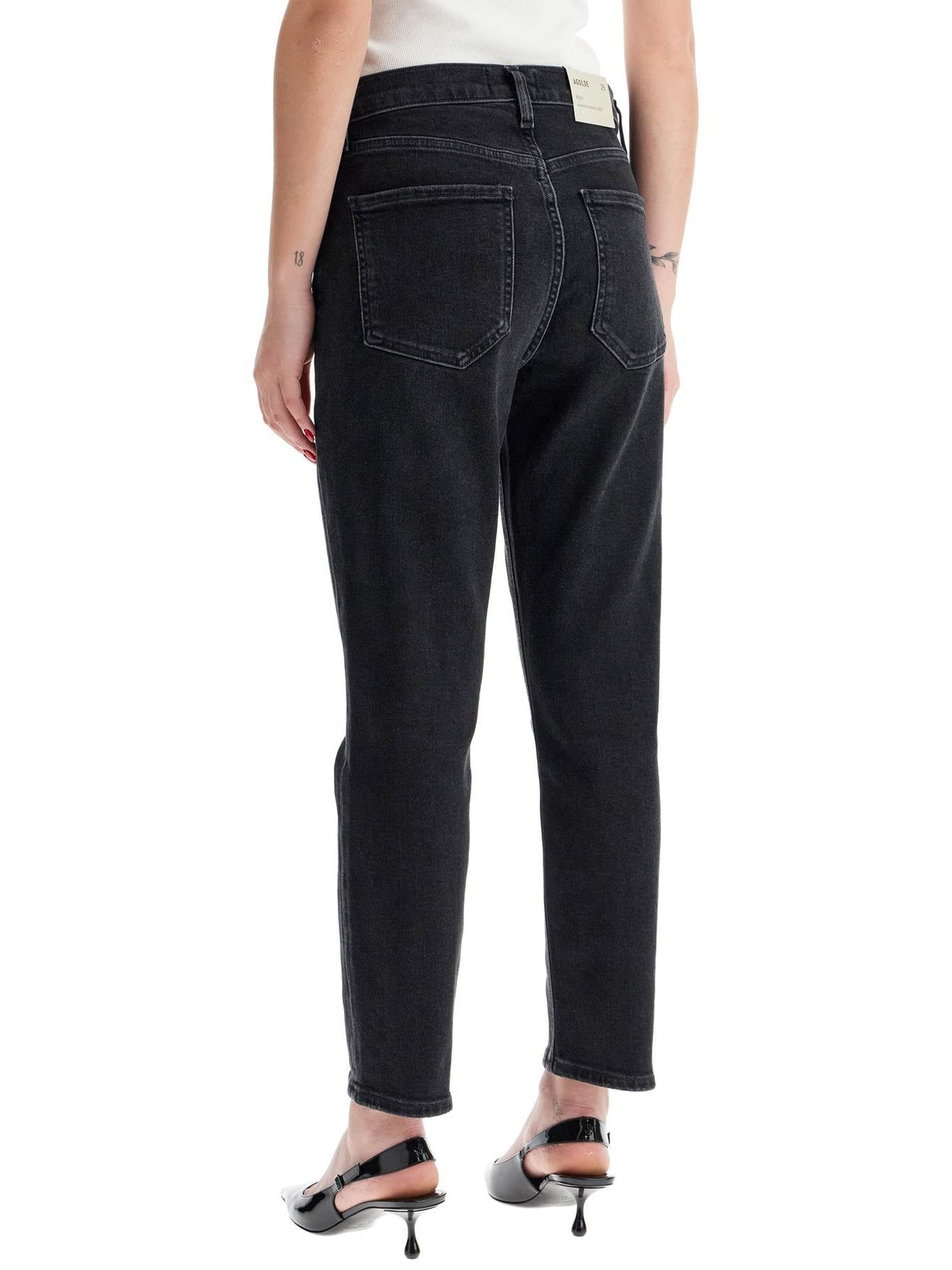 Riley Cropped Denim Jeans-Agolde-JOHN JULIA