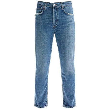 Organic Cotton Riley High-Rise Cropped Jeans.