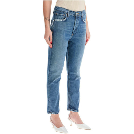 Organic Cotton Riley High-Rise Cropped Jeans.