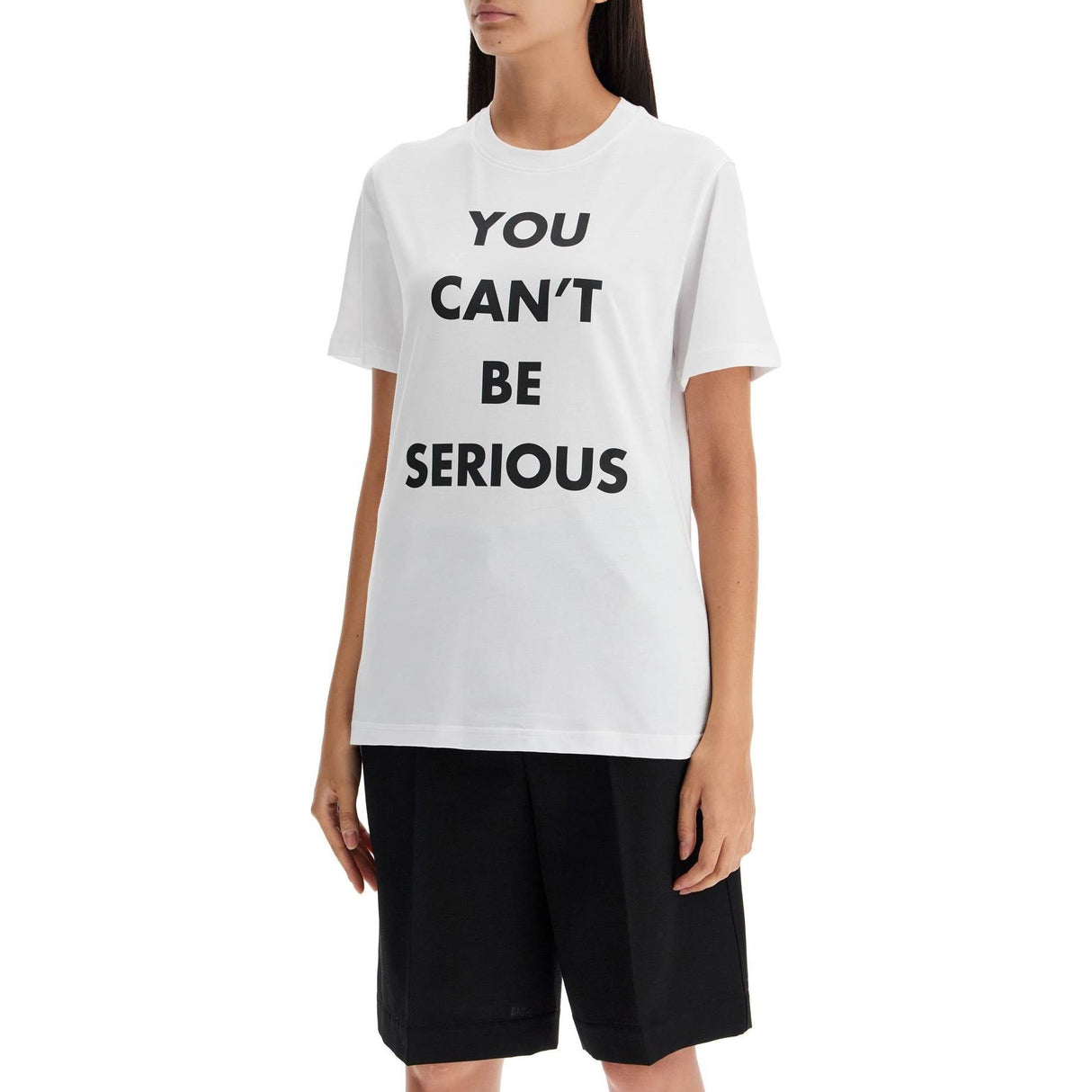 MOSCHINO-You Can't Be Serious Organic Cotton T-Shirt -JOHN JULIA.