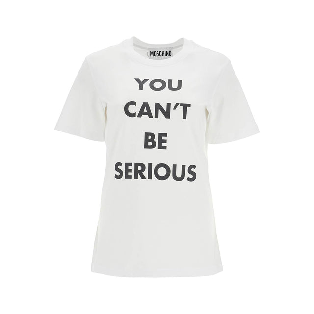 MOSCHINO-You Can't Be Serious Organic Cotton T-Shirt -JOHN JULIA.