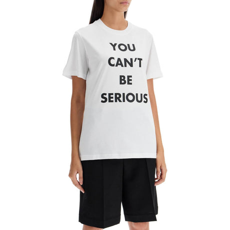 MOSCHINO-You Can't Be Serious Organic Cotton T-Shirt -JOHN JULIA.