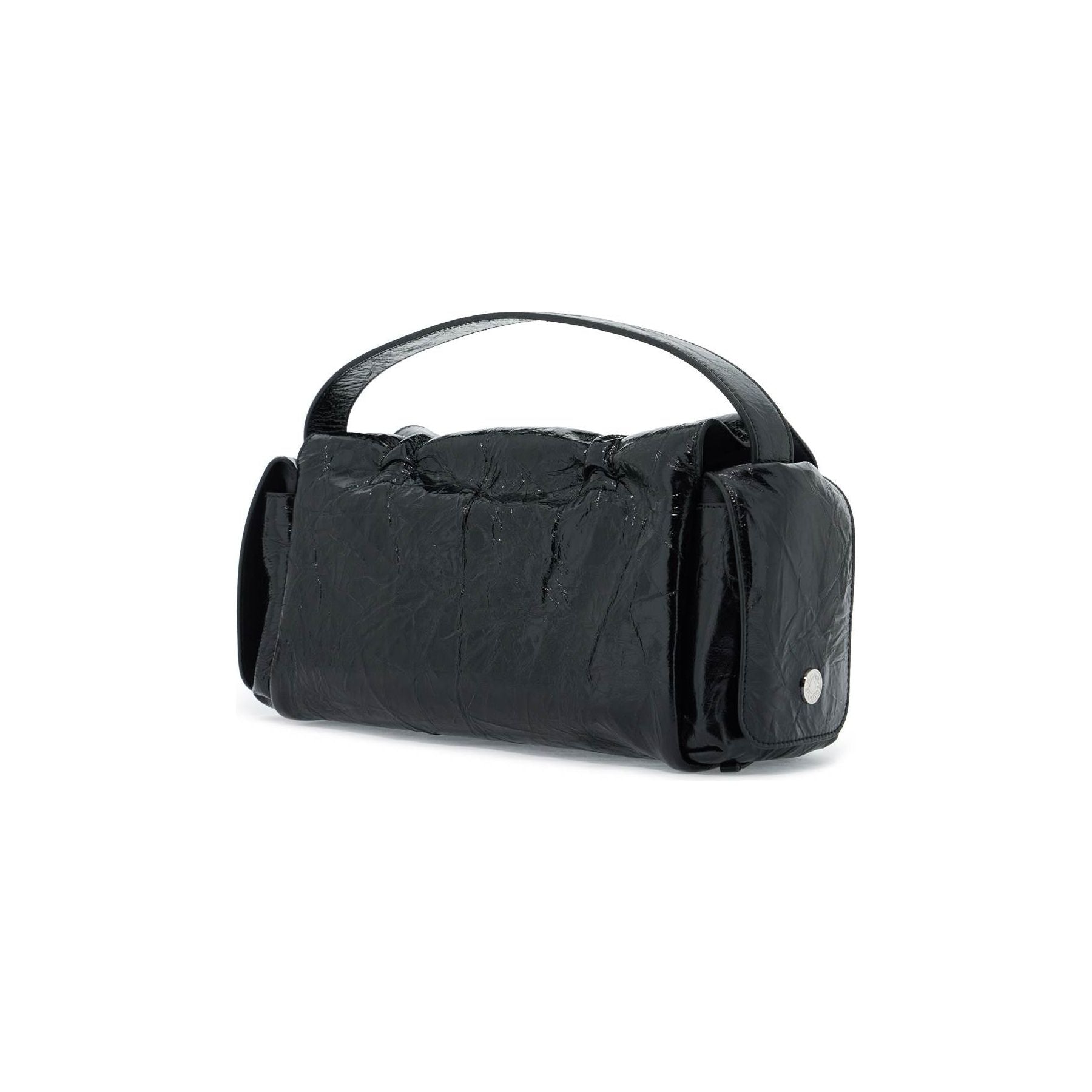 Multipocket Crinkled Leather Bag