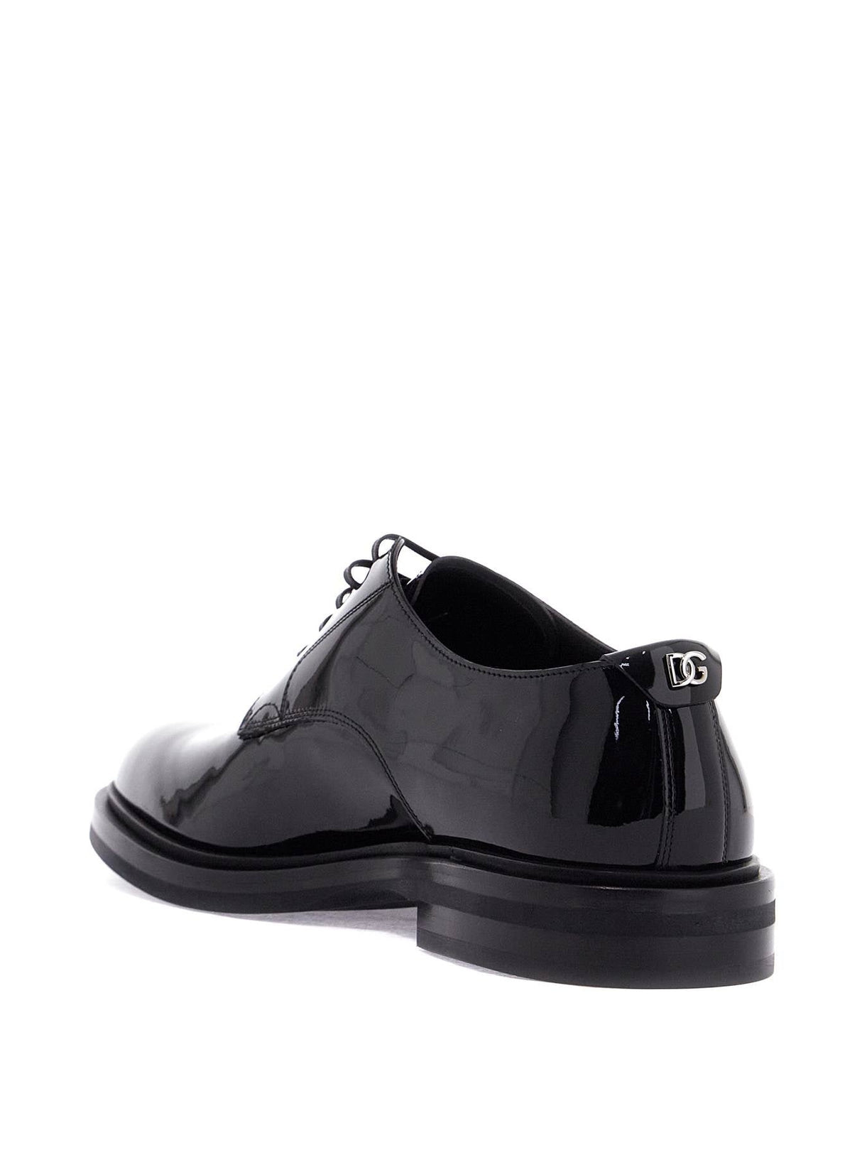 Lace-up Patent Leather Derby Shoes-Dolce & Gabbana-JOHN JULIA