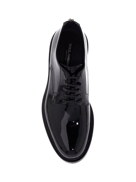 Lace-up Patent Leather Derby Shoes-Dolce & Gabbana-JOHN JULIA