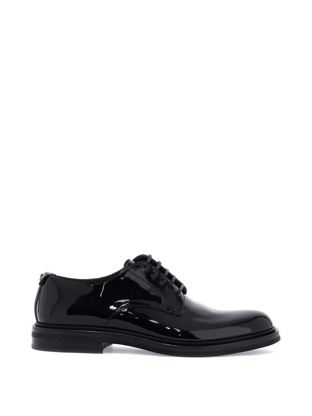 Lace-up Patent Leather Derby Shoes-Dolce & Gabbana-JOHN JULIA