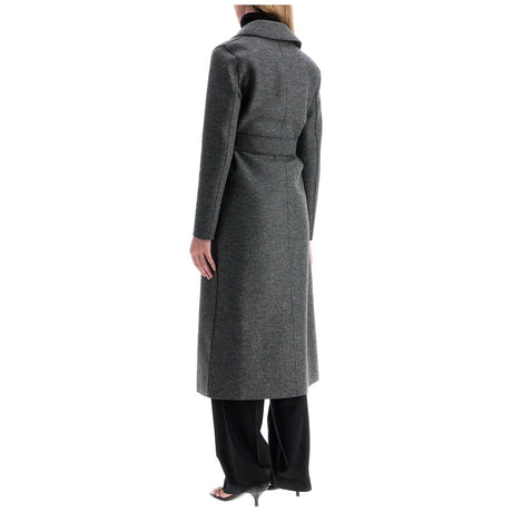 Long Coat In Pressed Wool