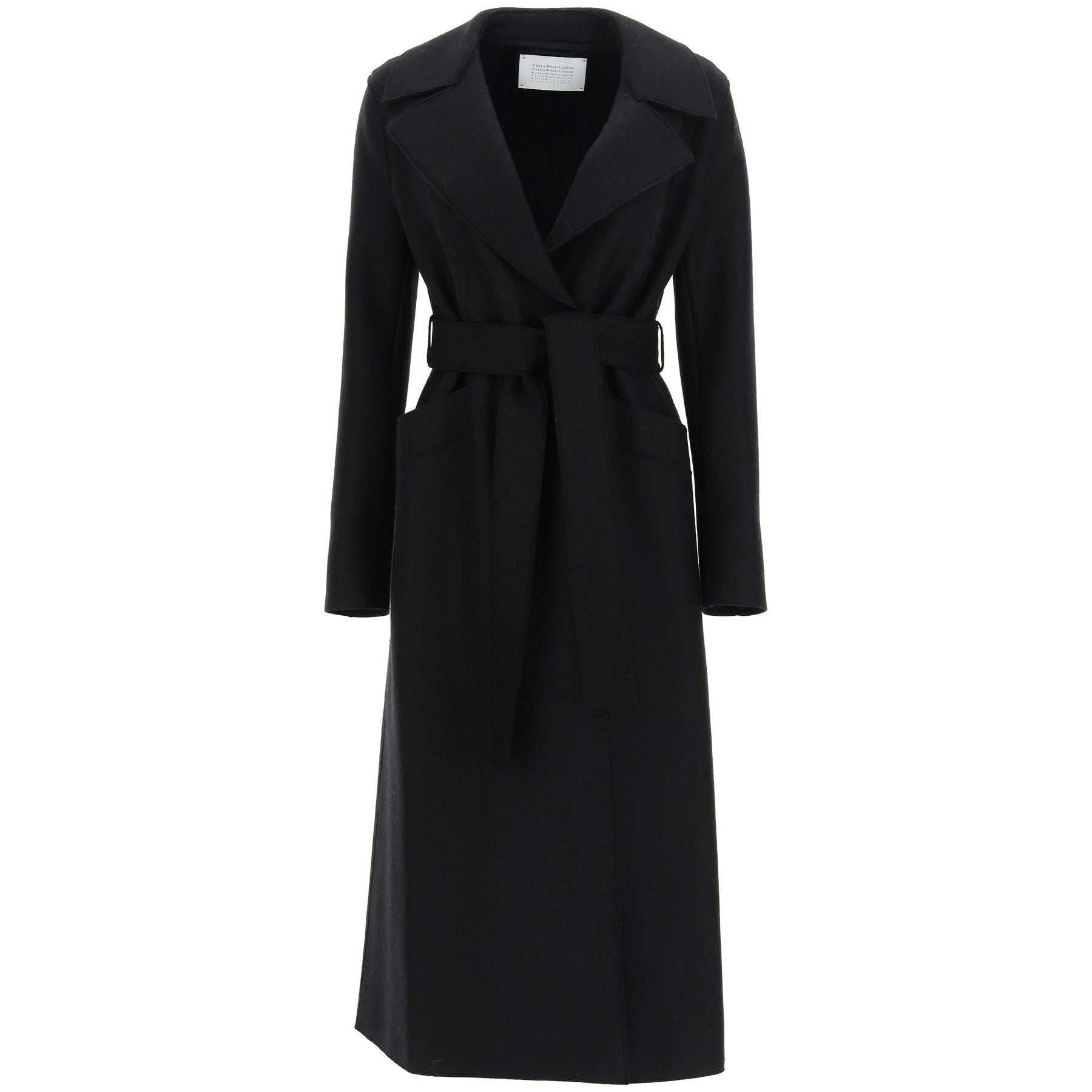 Extra-Long Pressed Wool Coat