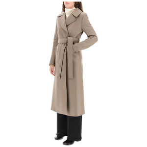 Long Pressed Wool Belted Coat