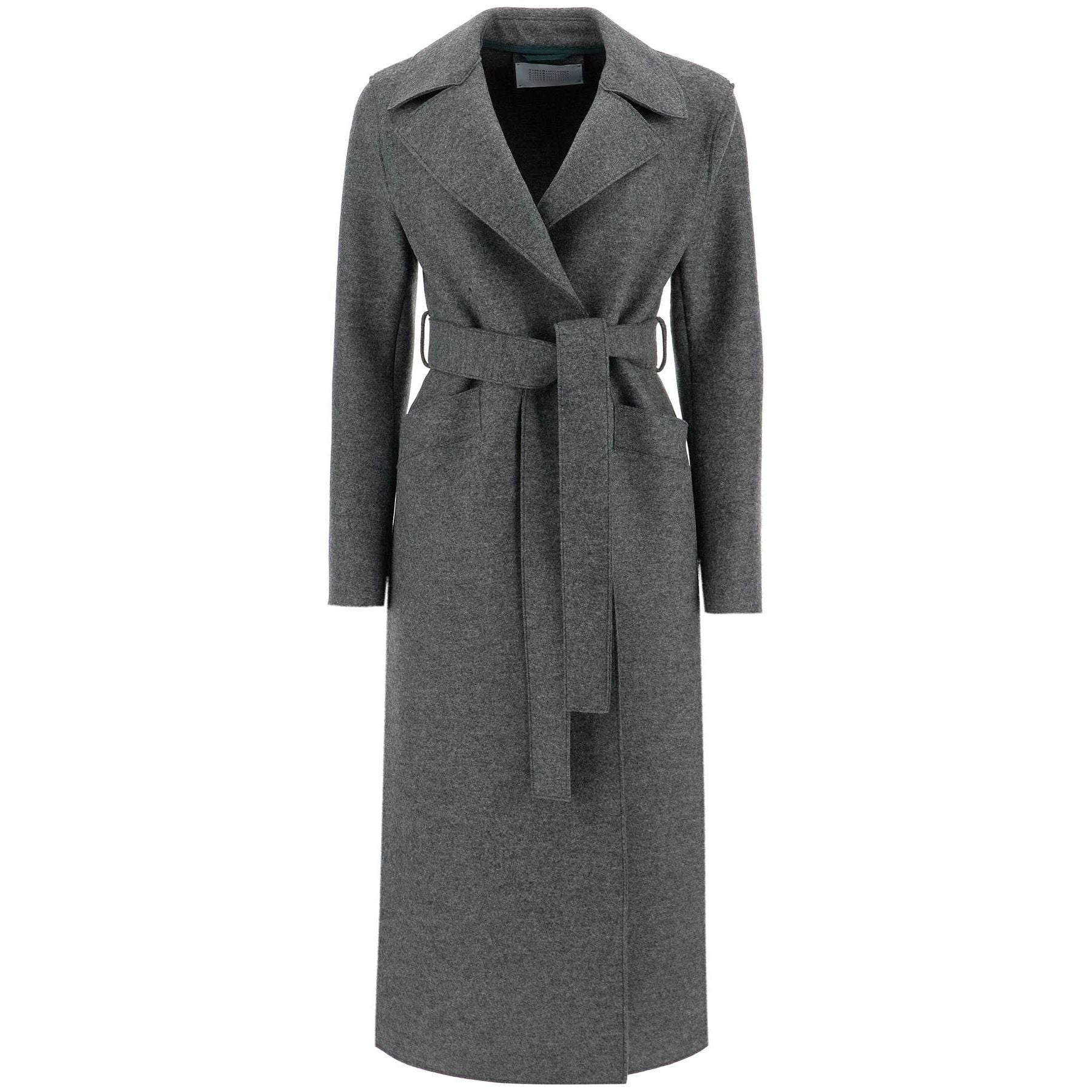 Long Coat In Pressed Wool