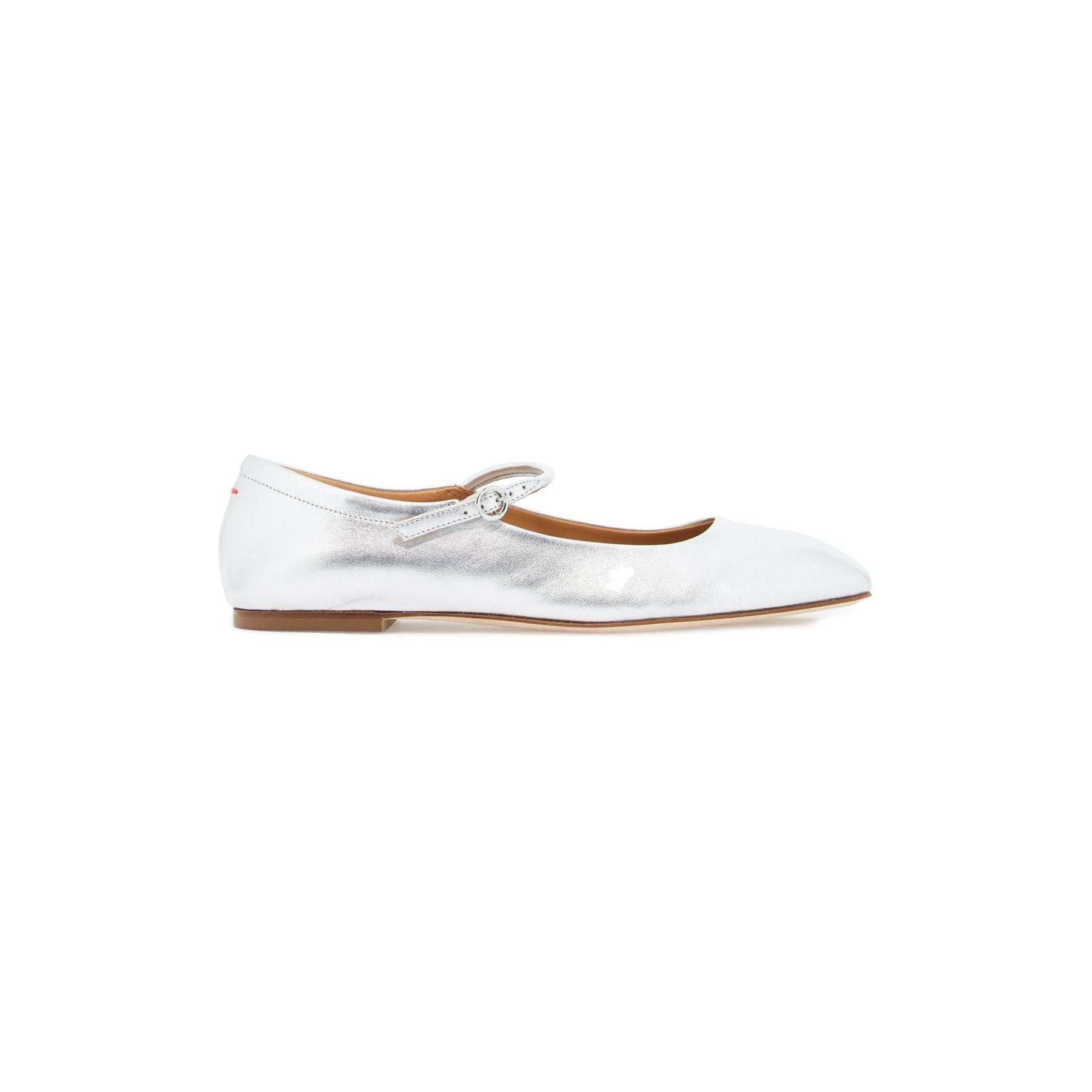 Uma Laminated Leather Ballet Flats