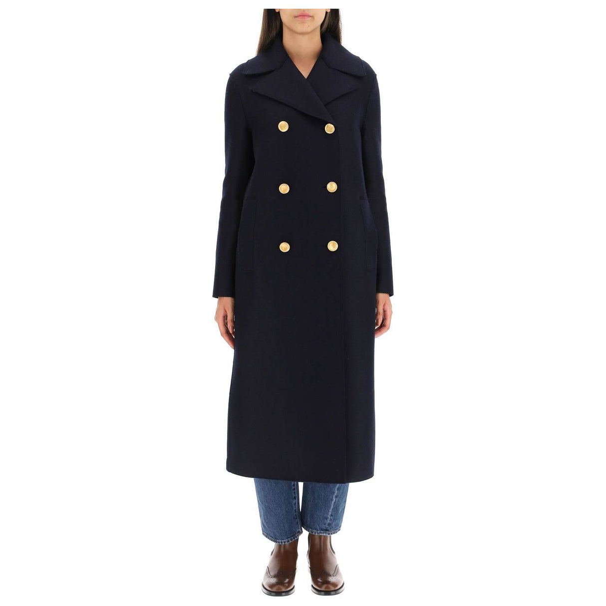 Double-Breasted Wool Coat