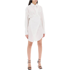 Stretch Poplin Logo Mini Dress