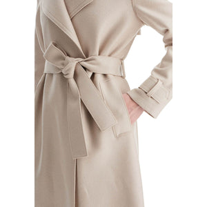 Pressed Wool Robe Coat With Nine Words