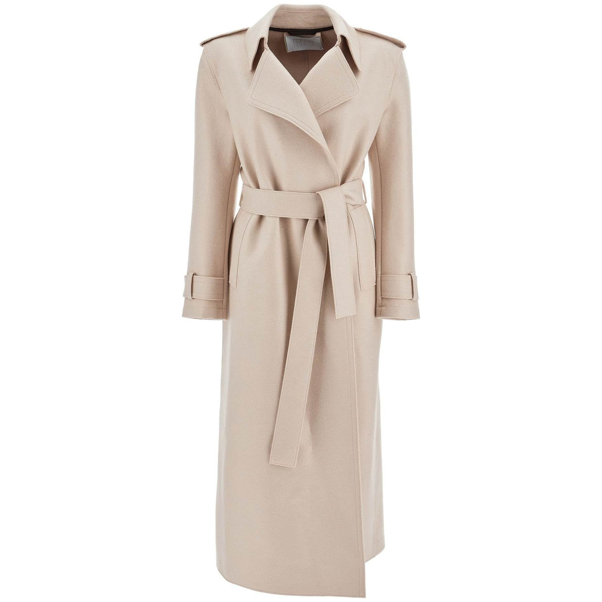 Pressed Wool Robe Coat With Nine Words