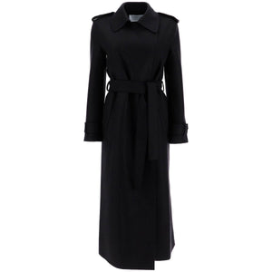 Pressed Wool Robe Coat With Nine Words