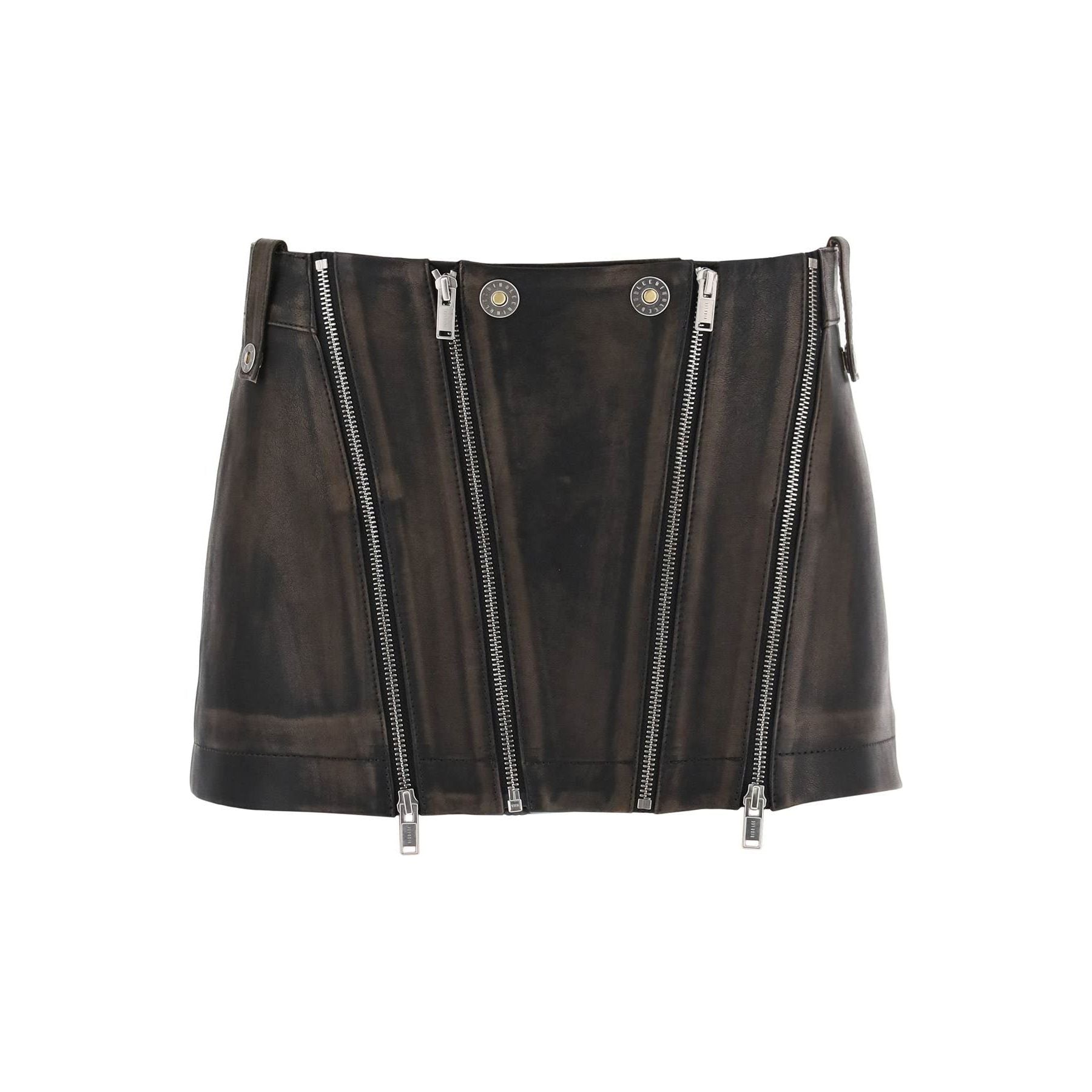 Leather Biker Micro Skirt