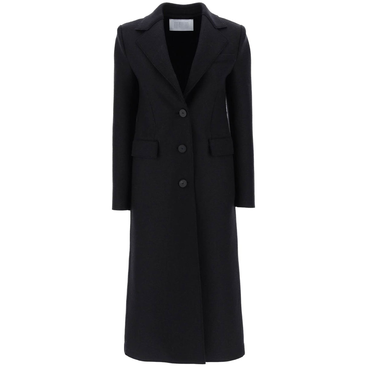 Single-Breasted Pressed Wool Coat