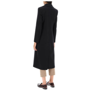 Single-Breasted Pressed Wool Coat