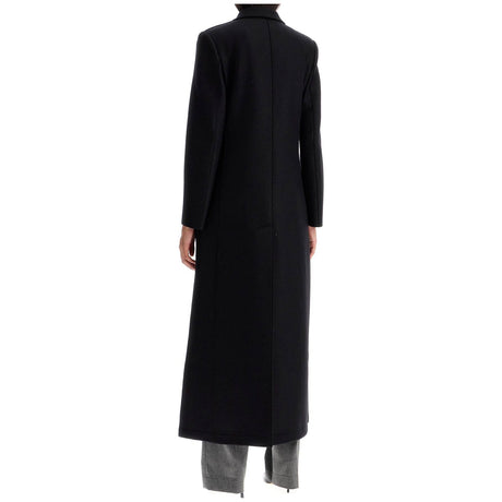 Double-breasted Pressed Wool Coat