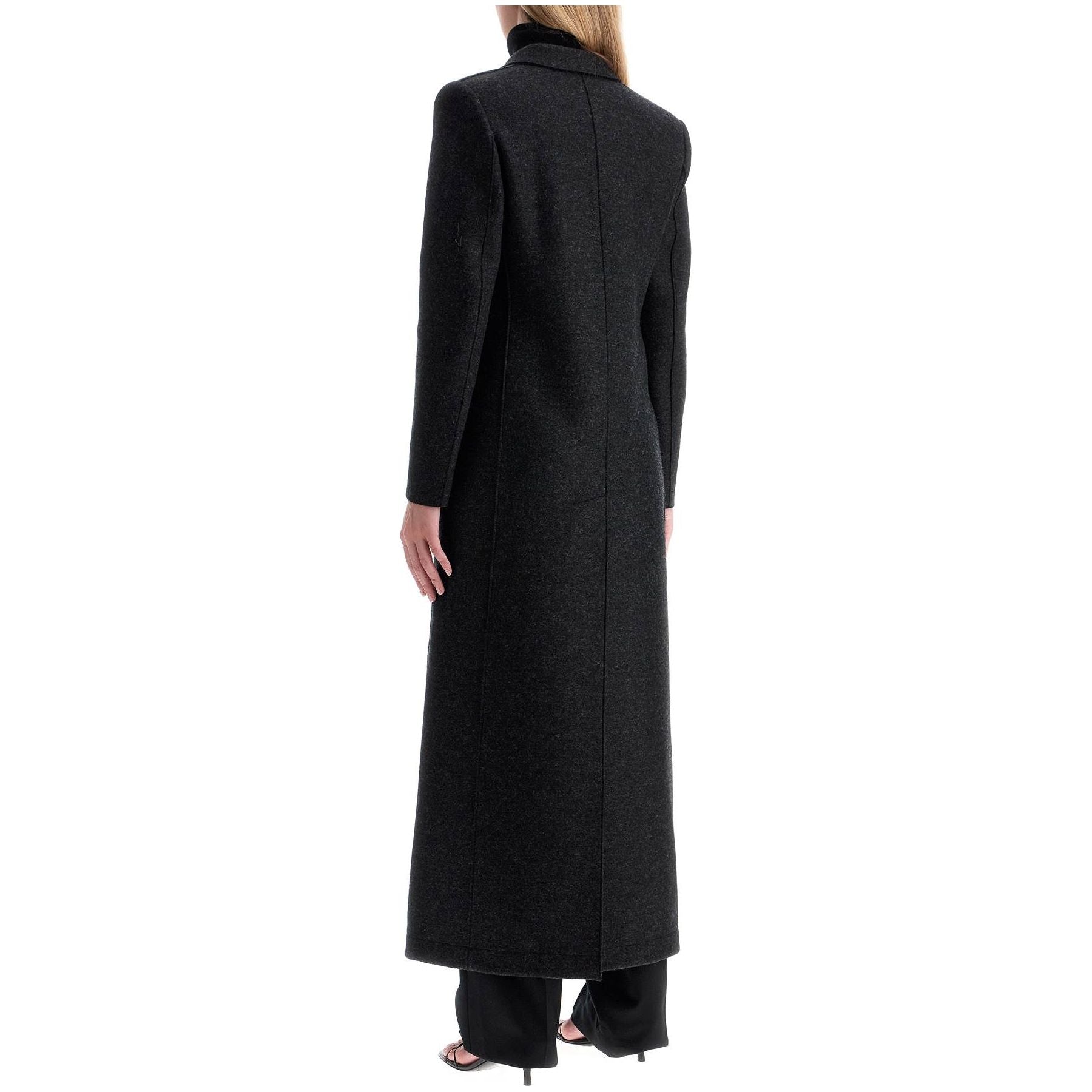 Double-breasted Pressed Wool Coat