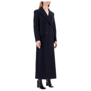 Double-breasted Pressed Wool Coat