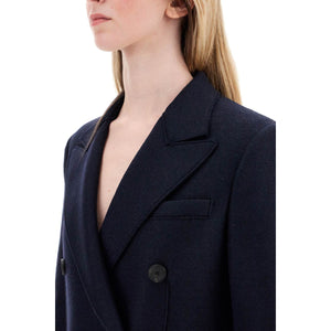 Double-breasted Pressed Wool Coat