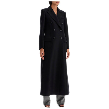 Double-breasted Pressed Wool Coat