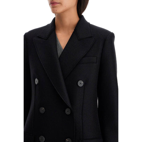 Double-breasted Pressed Wool Coat