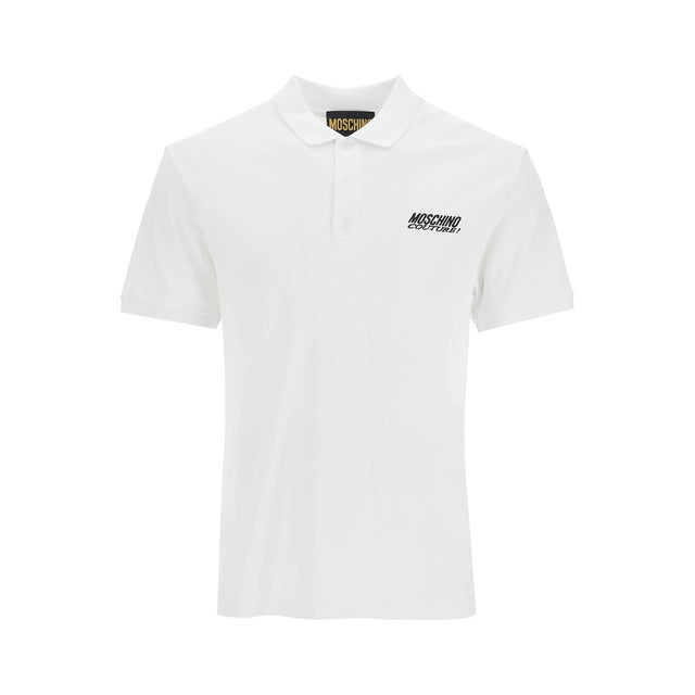 MOSCHINO-Polo Shirt With Embroidered Logo -JOHN JULIA.