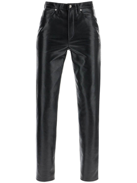 90s Pinch Waist Leather Pants-Agolde-JOHN JULIA