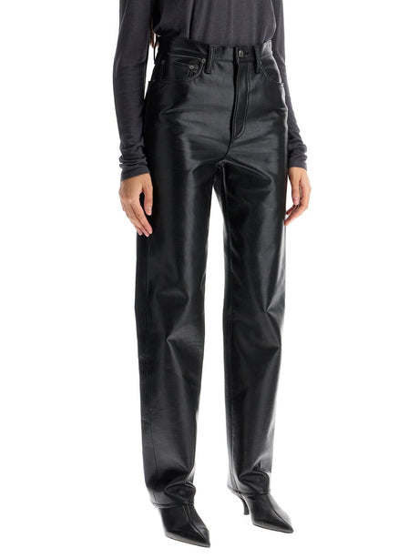 90s Pinch Waist Leather Pants-Agolde-JOHN JULIA