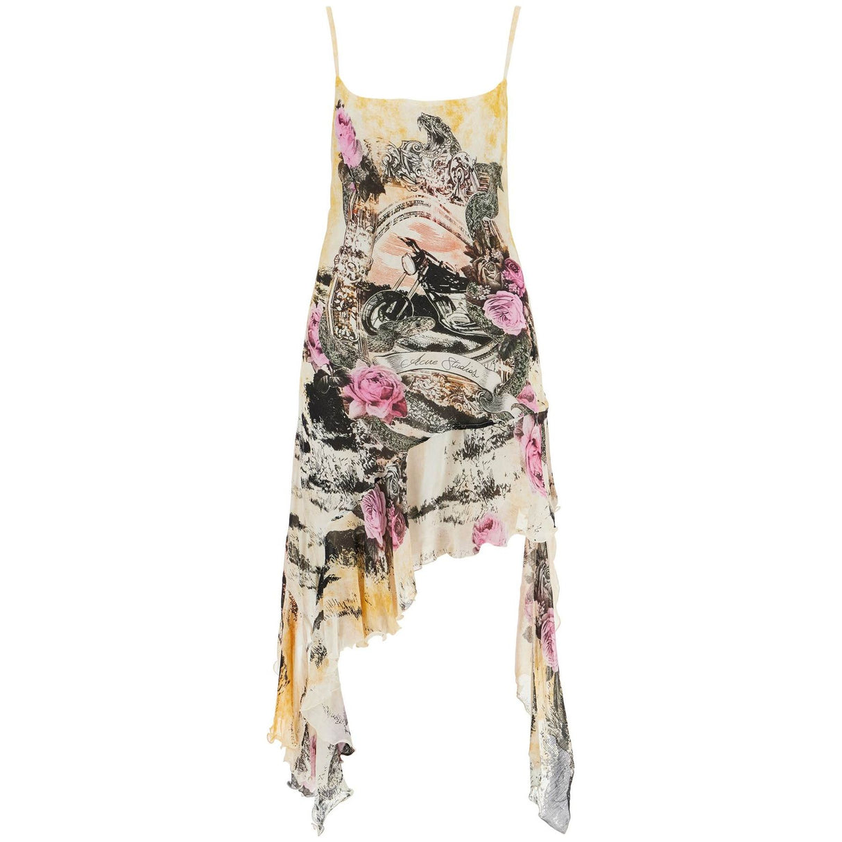 Asymmetric Slip Dress With