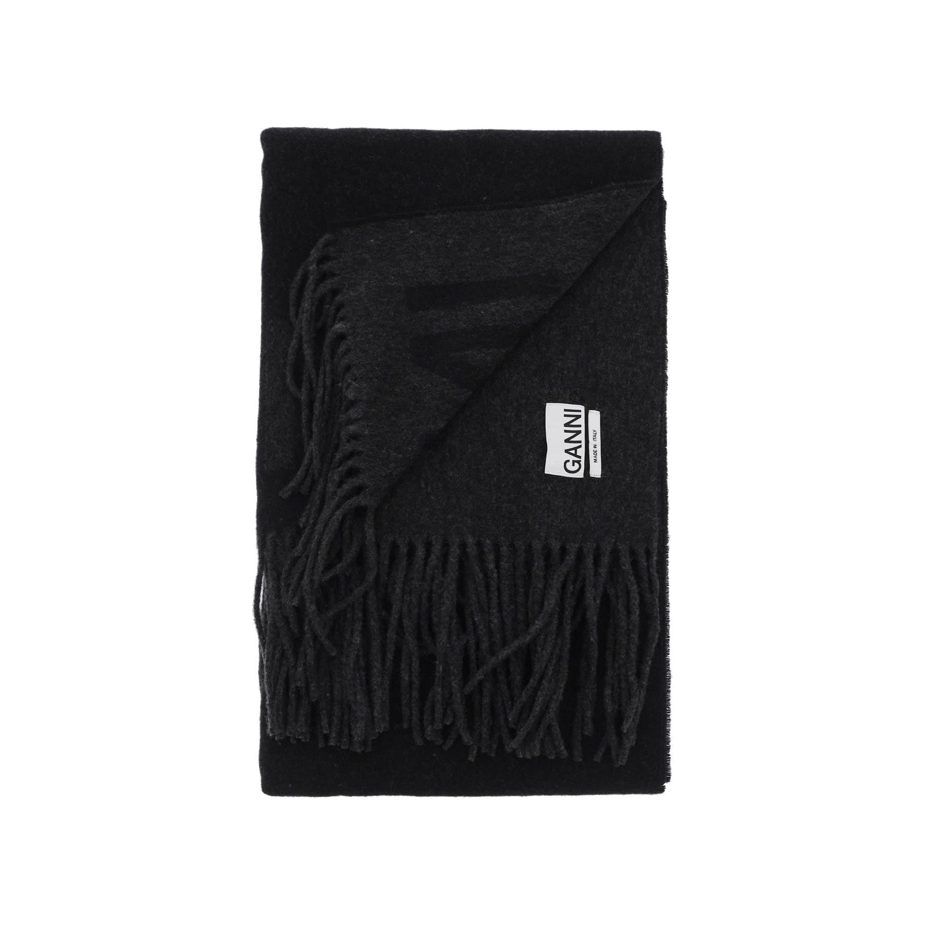 Recycled Wool Fringe Scarf