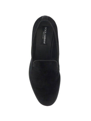 Embroidered Velvet Loafers-Dolce & Gabbana-JOHN JULIA