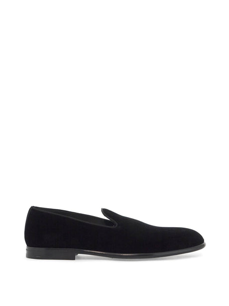 Embroidered Velvet Loafers-Dolce & Gabbana-JOHN JULIA