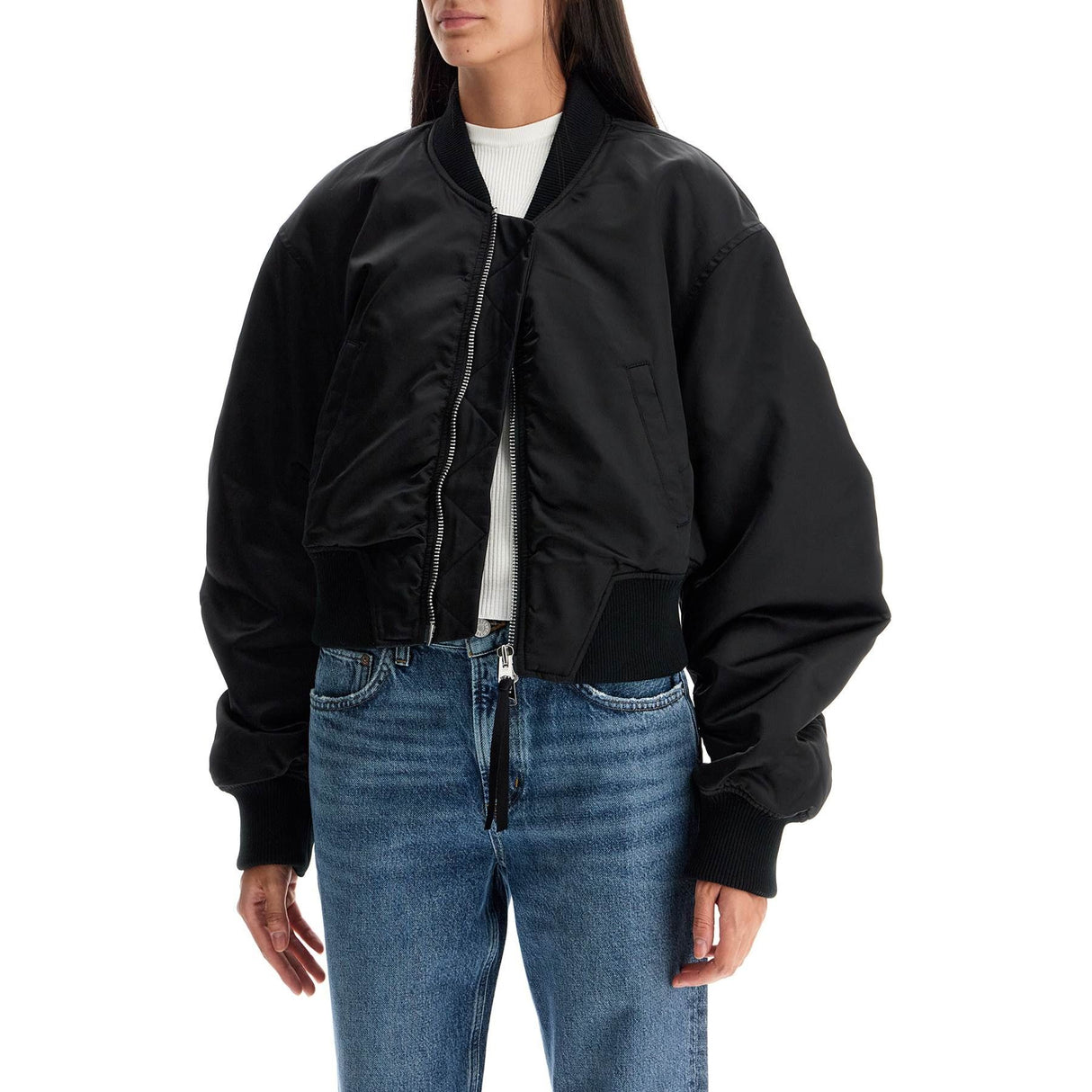 Short Boxy Bomber Jacket