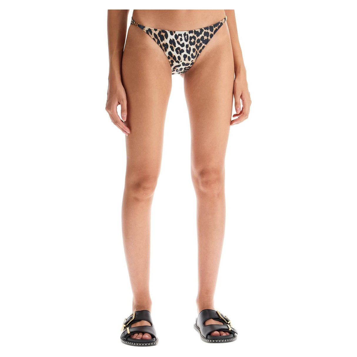 GANNI-Leopard Print Bikini Briefs -JOHN JULIA.