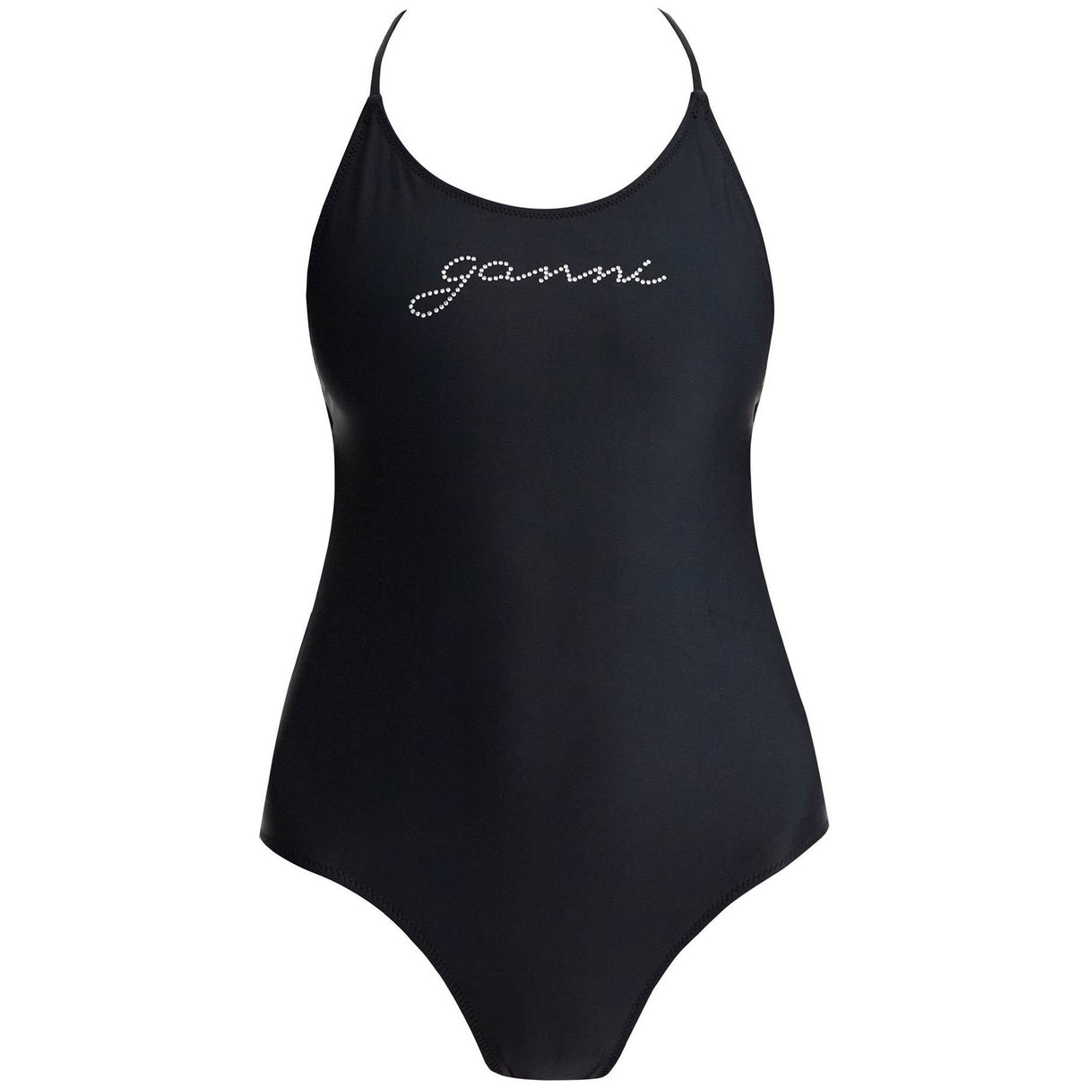 GANNI-One Piece Swimsuit With Logo -JOHN JULIA.