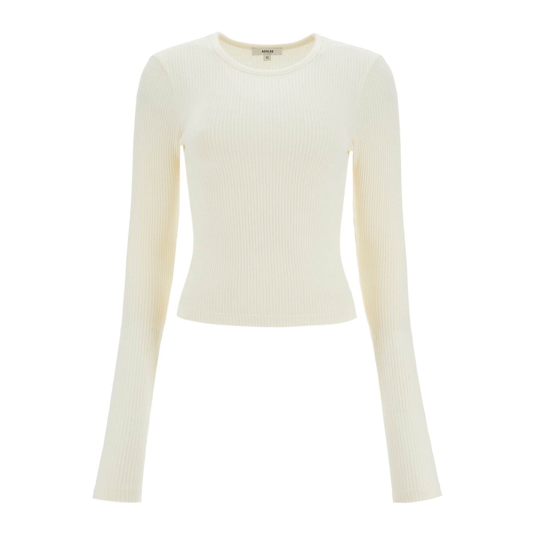 AGOLDE-Fitted Long Sleeved Top By -JOHN JULIA.