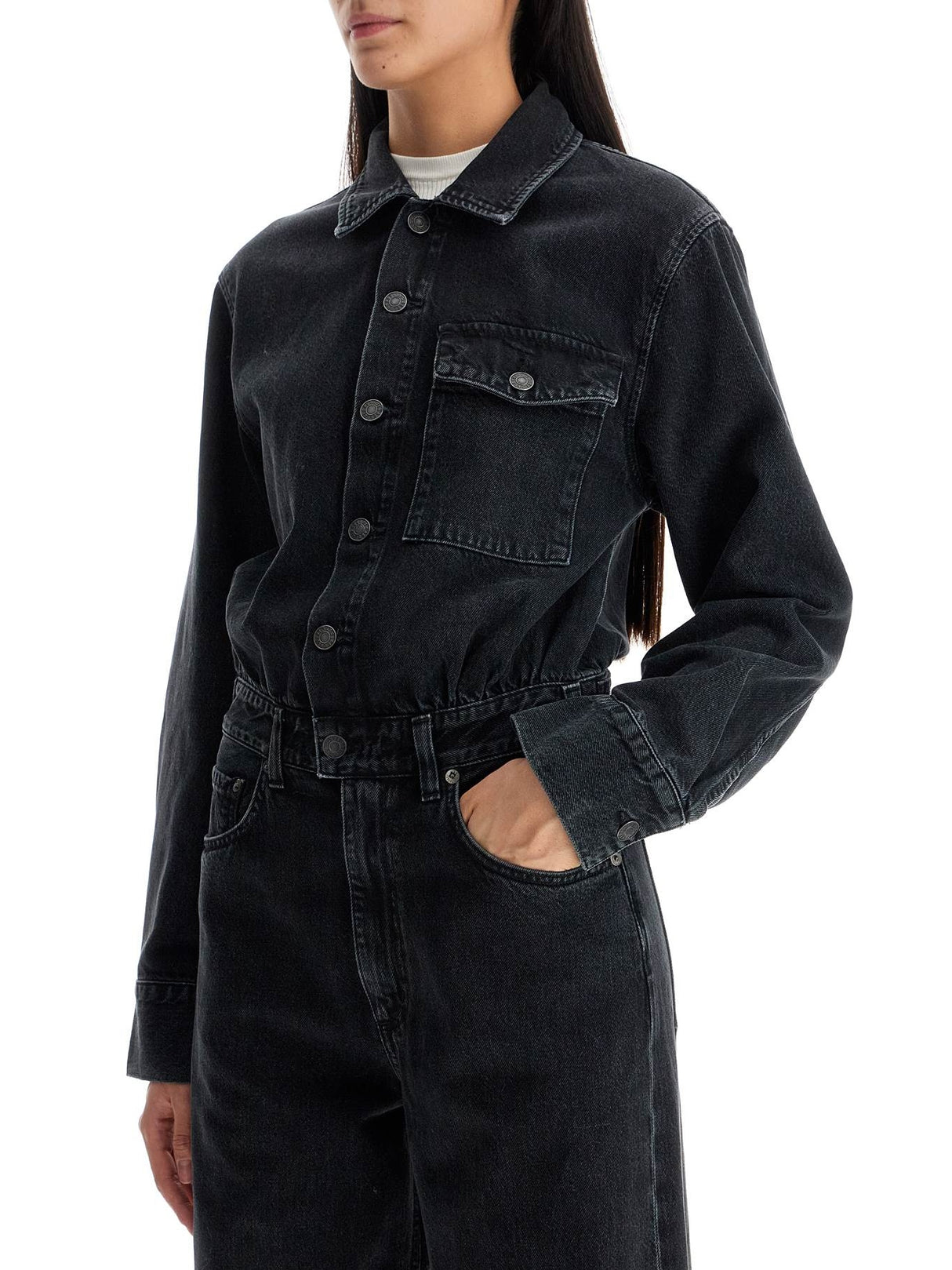 Tane Denim Jumpsuit-Agolde-JOHN JULIA