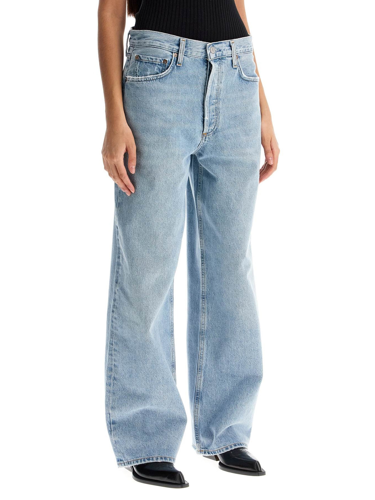 Low Slung Baggy Jeans-Agolde-JOHN JULIA