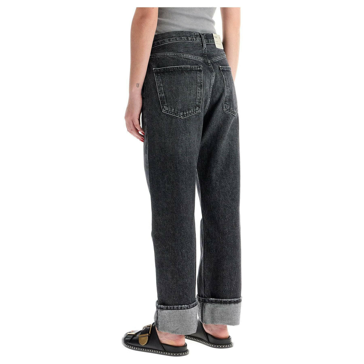 Fran Low Slung Straight Organic Cotton Jeans.