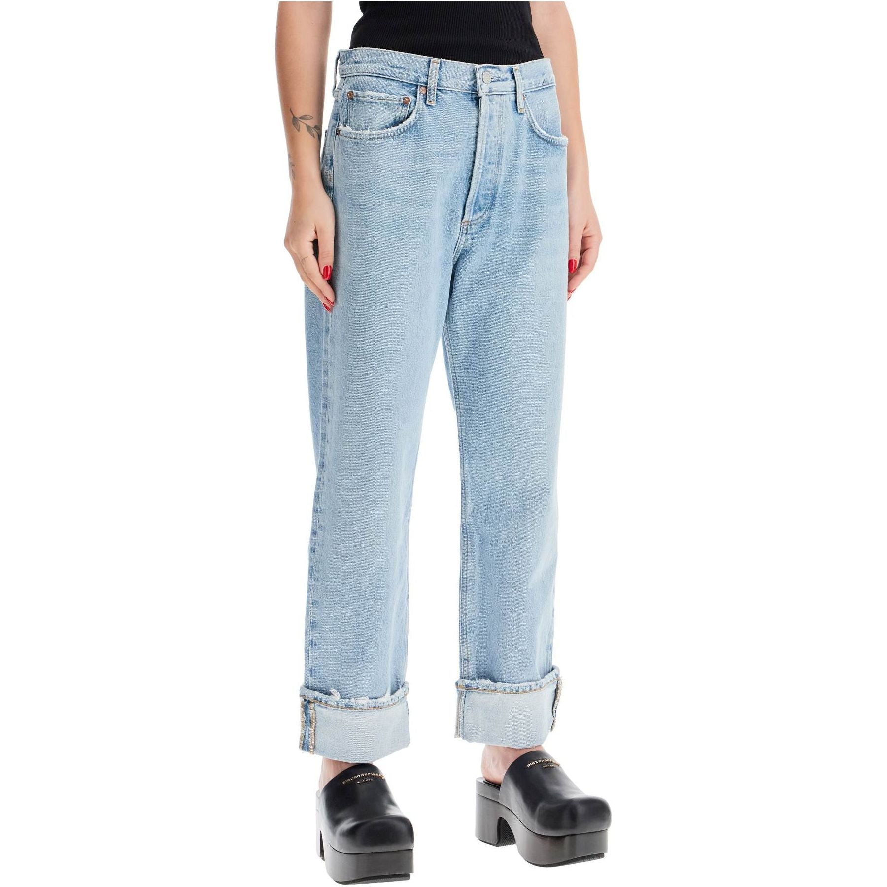 Regenerated Cotton Fran Low-Slung Jeans