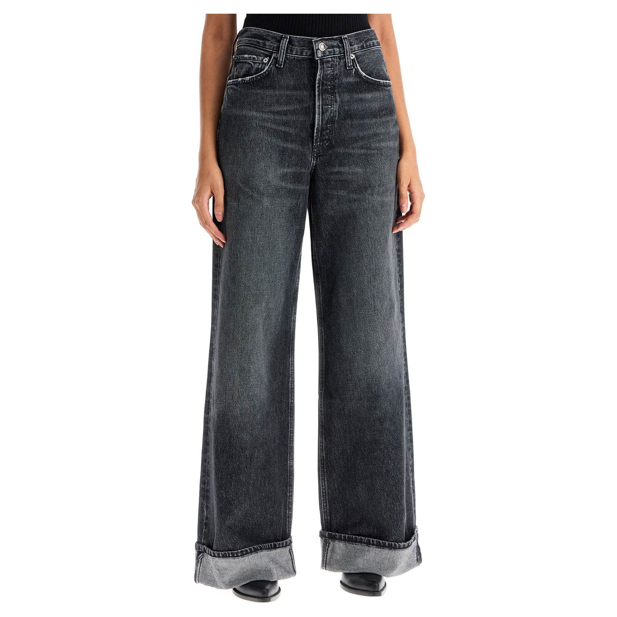 Regenerative Cotton Denim Wide Leg Jeans