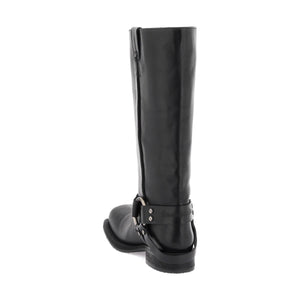 ACNE STUDIOS-Leather Buckle Biker Boots -JOHN JULIA.